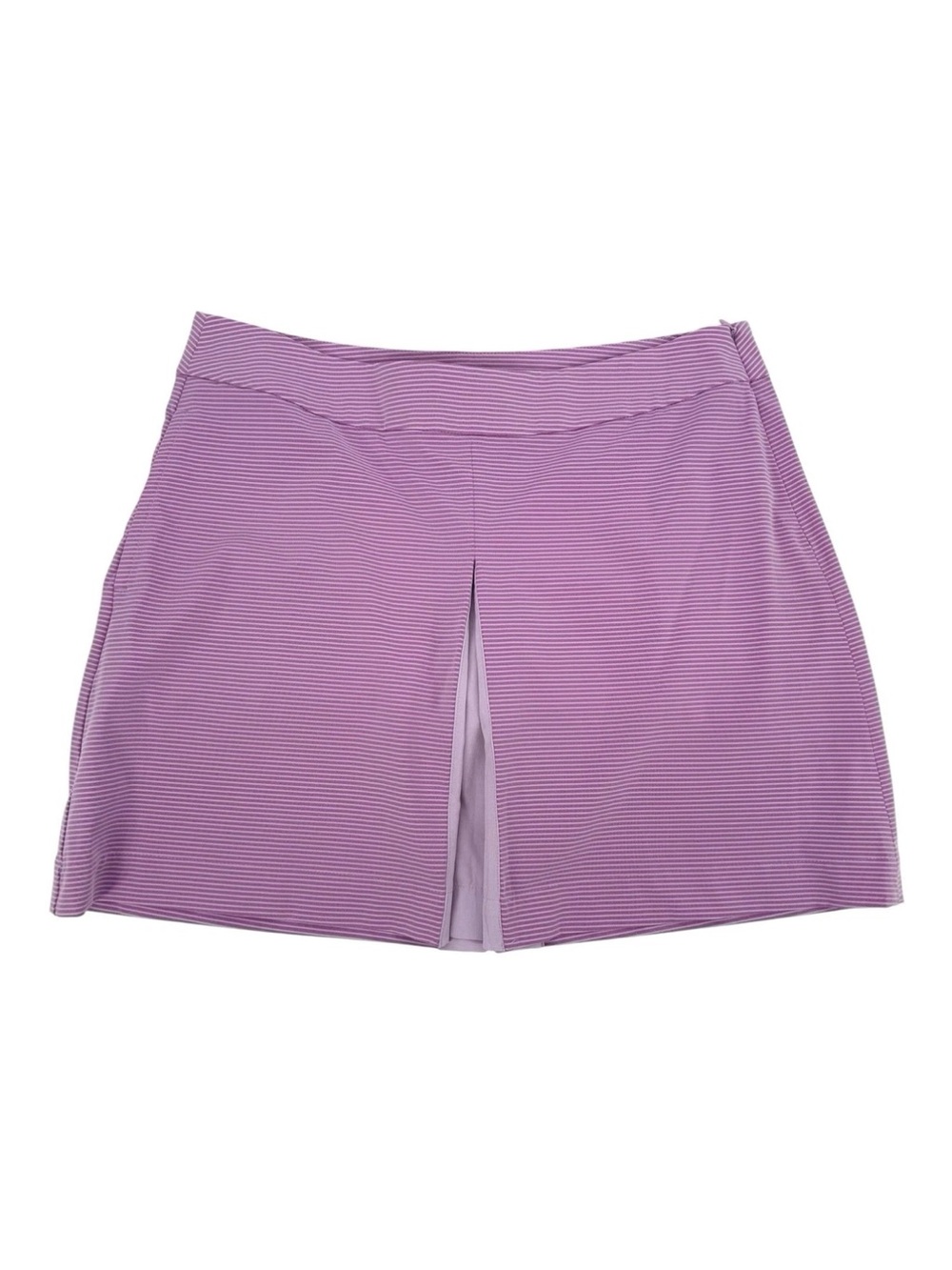 Puma Golf Skort Womens Size Medium Lavender Stripe Stretch Lined Pleated Skirt